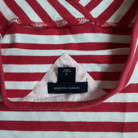 TOMMY HILFIGER GIRLS PINK AND WHITE HALTER TOP 4 - Picture 4 of 4